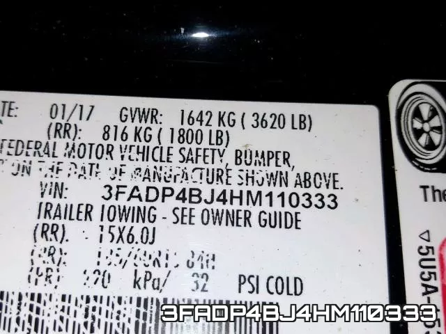 3FADP4BJ4HM110333 фото 2