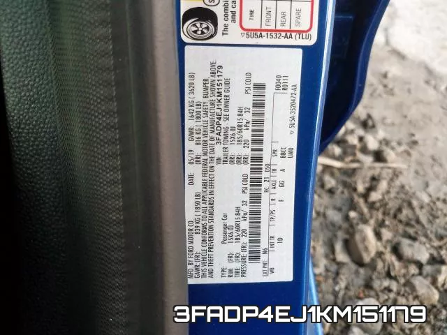 3FADP4EJ1KM151179 фото 2