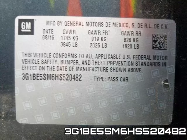 3G1BE5SM6HS520482 фото 2