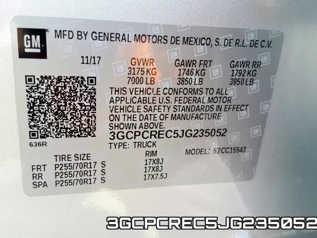 3GCPCREC5JG235052 фото 2