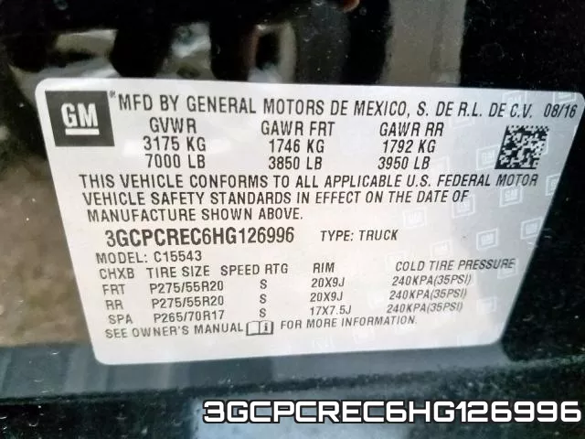 3GCPCREC6HG126996 фото 2
