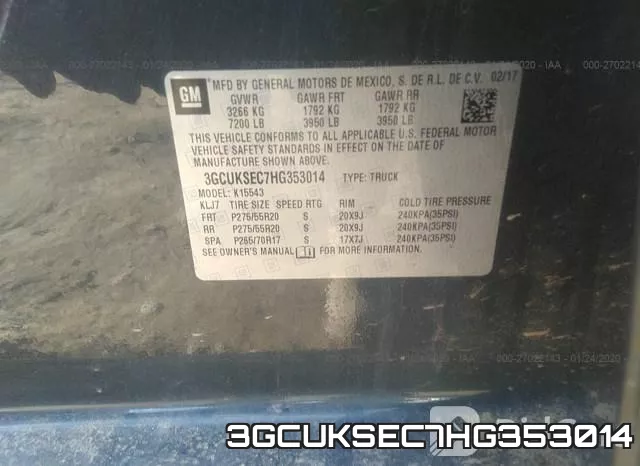 3GCUKSEC7HG353014 фото 10