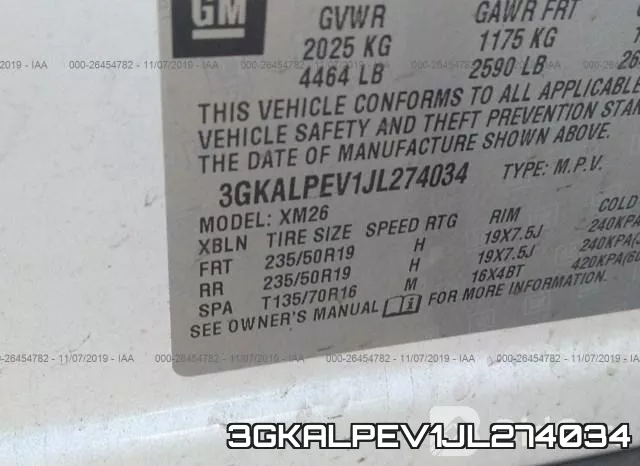 3GKALPEV1JL274034 фото 10