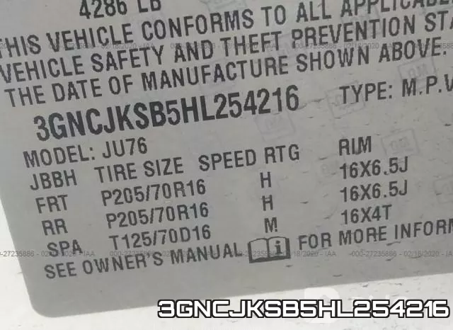 3GNCJKSB5HL254216 фото 10