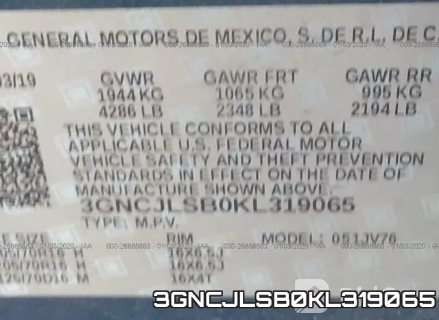 3GNCJLSB0KL319065 фото 10