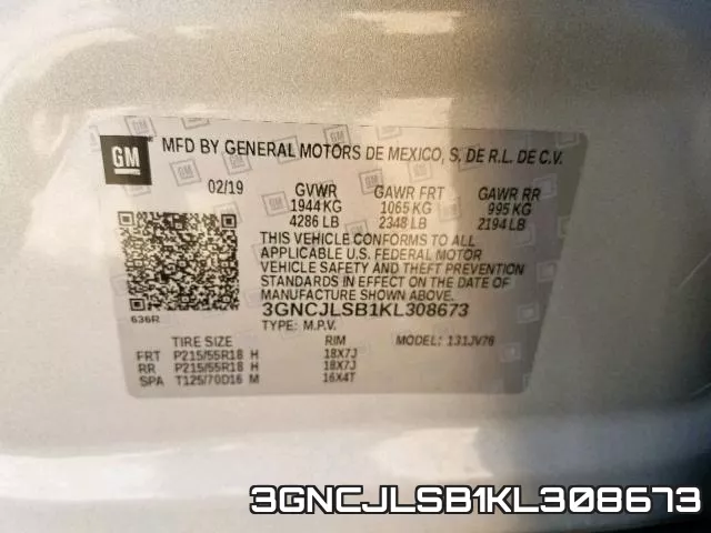 3GNCJLSB1KL308673 фото 2