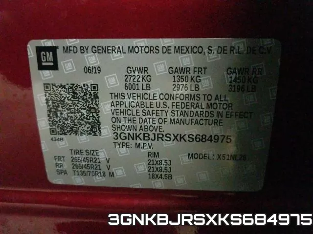 3GNKBJRSXKS684975 фото 2