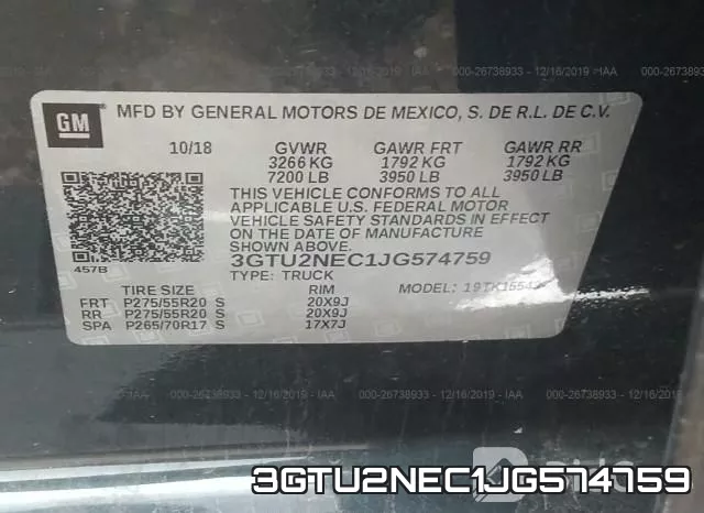 3GTU2NEC1JG574759 фото 10