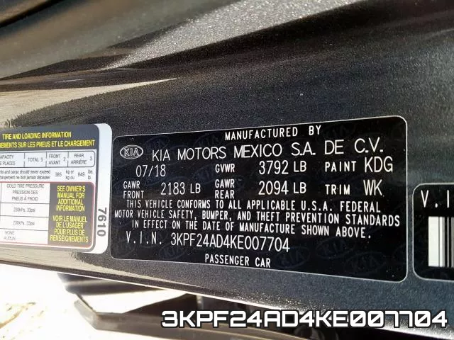 3KPF24AD4KE007704 фото 2