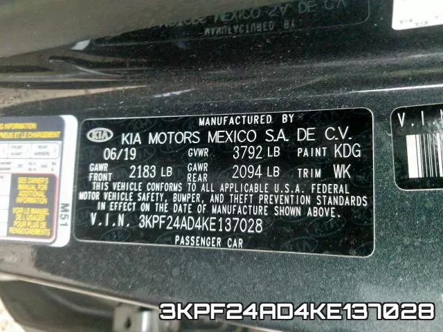 3KPF24AD4KE137028 фото 2
