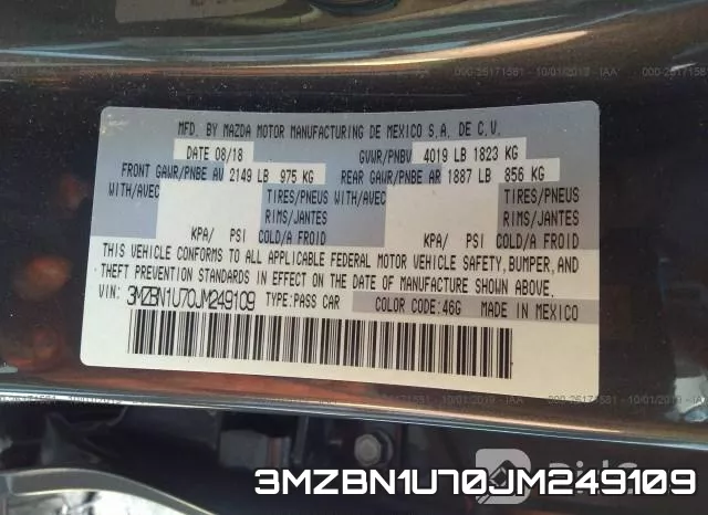 3MZBN1U70JM249109 фото 10