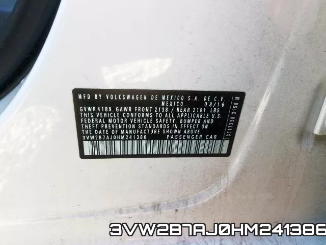 3VW2B7AJ0HM241386 фото 2
