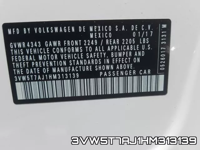 3VW5T7AJ1HM313139 фото 2