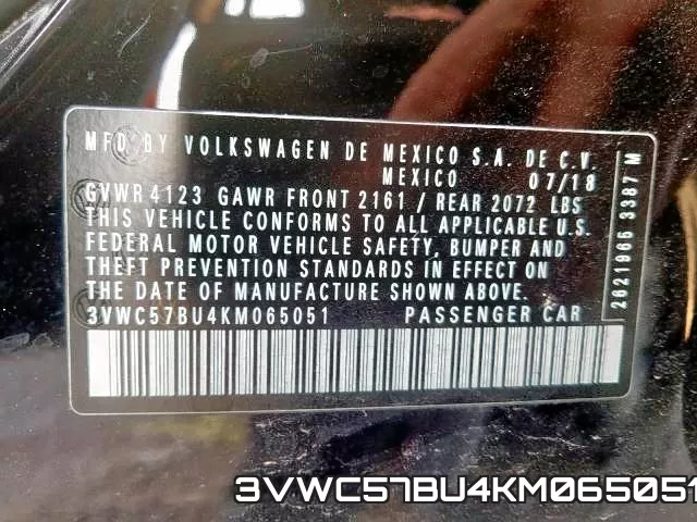3VWC57BU4KM065051 фото 2