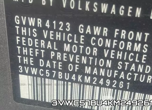 3VWC57BU4KM249261 фото 10