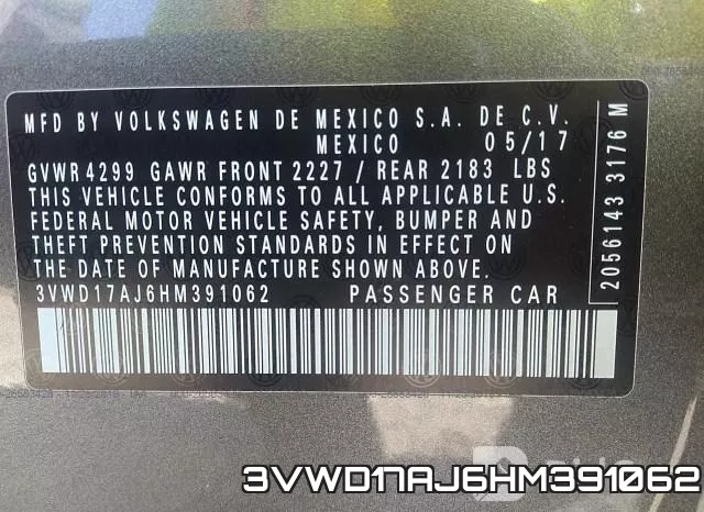 3VWD17AJ6HM391062 фото 10