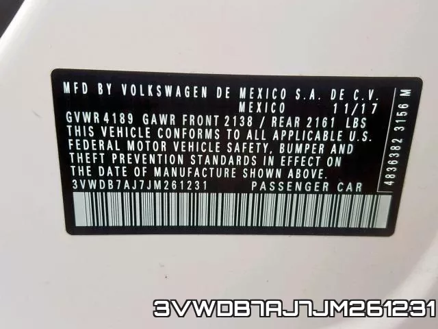 3VWDB7AJ7JM261231 фото 2