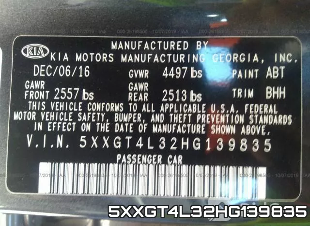 5XXGT4L32HG139835 фото 10