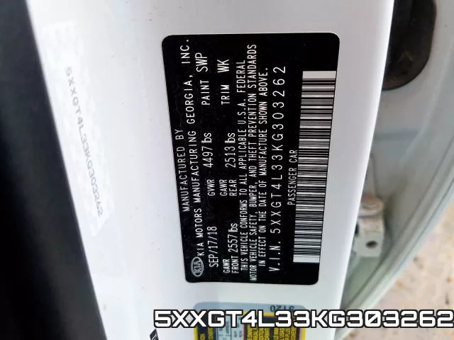5XXGT4L33KG303262 фото 2
