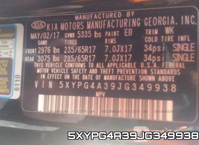 5XYPG4A39JG349938 фото 10
