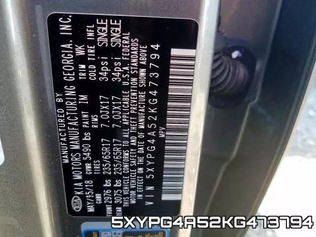 5XYPG4A52KG473794 фото 2