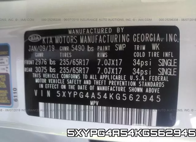 5XYPG4A54KG562945 фото 10