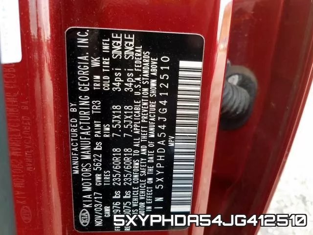 5XYPHDA54JG412510 фото 2