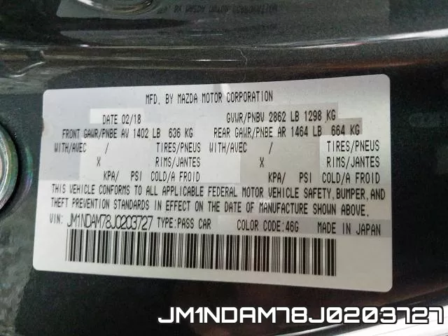 JM1NDAM78J0203727 фото 2