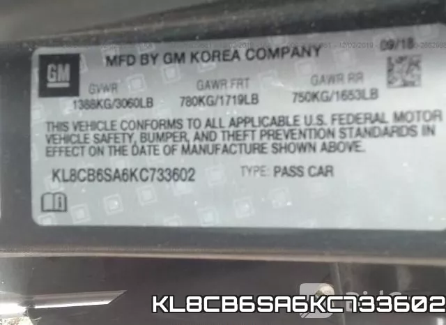 KL8CB6SA6KC733602 фото 10