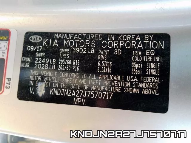 KNDJN2A27J7570717 фото 2