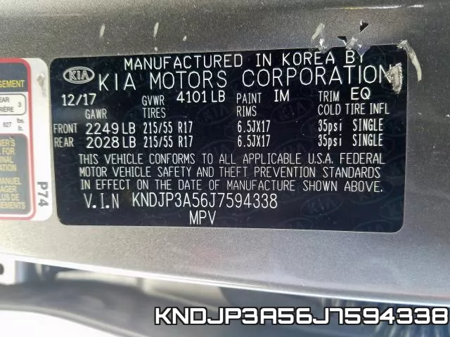KNDJP3A56J7594338 фото 2