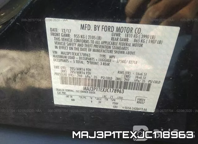 MAJ3P1TEXJC178963 фото 10