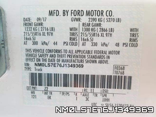 NM0LS7E76J1349369 фото 2