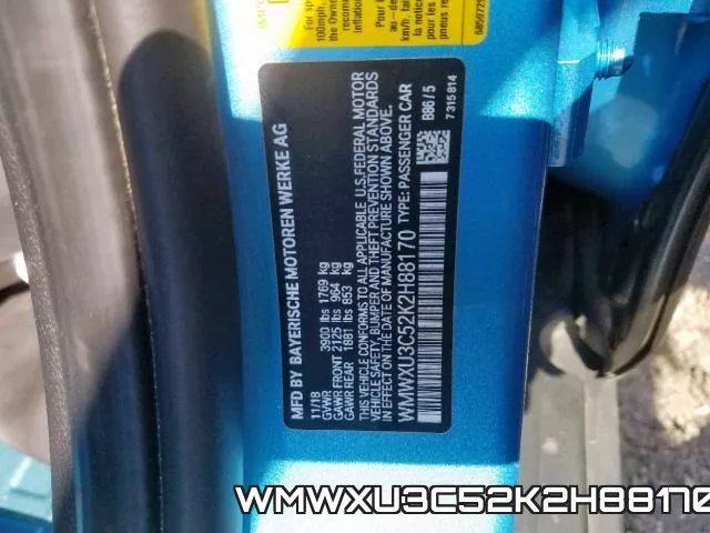 WMWXU3C52K2H88170 фото 2