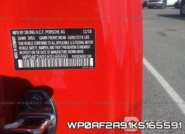 WP0AF2A91KS165591 фото 10