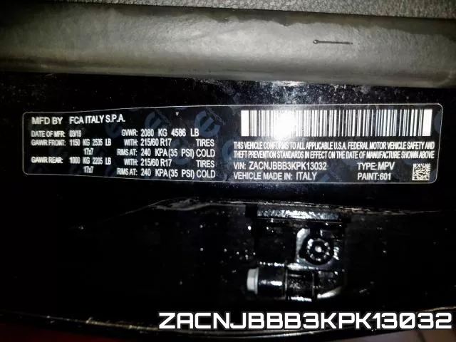 ZACNJBBB3KPK13032 фото 2