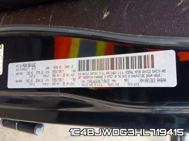 1C4BJWDG3HL719415 фото 2