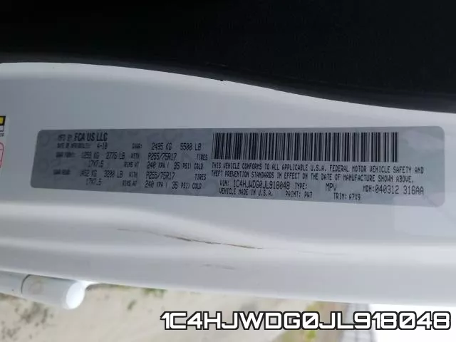 1C4HJWDG0JL918048 фото 2