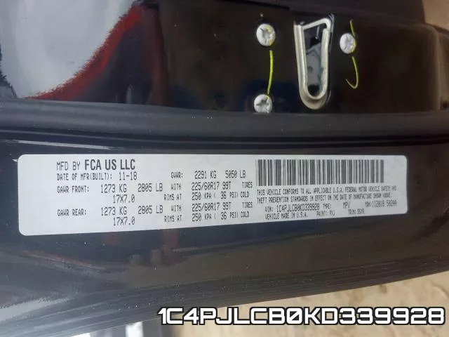 1C4PJLCB0KD339928 фото 2