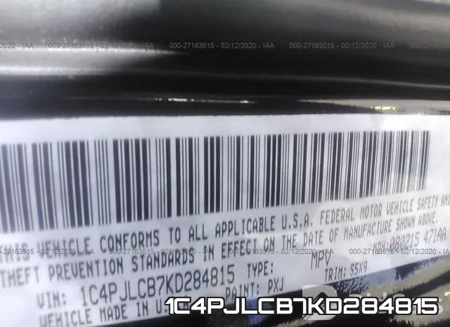 1C4PJLCB7KD284815 фото 10