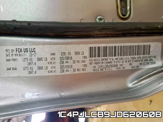 1C4PJLCB9JD620608 фото 2