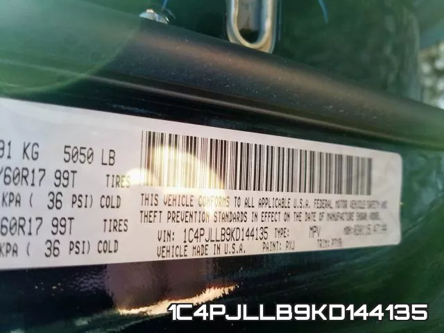 1C4PJLLB9KD144135 фото 2