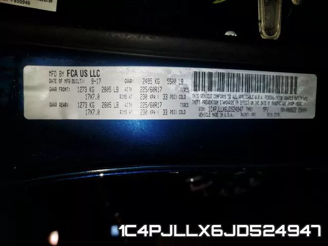 1C4PJLLX6JD524947 фото 2