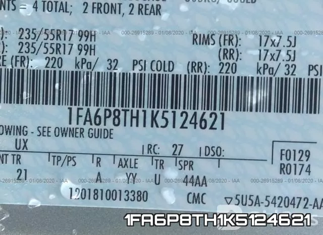 1FA6P8TH1K5124621 фото 10