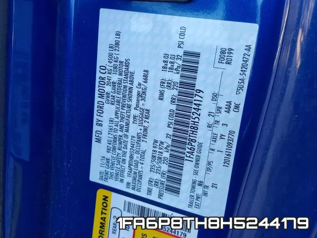 1FA6P8TH8H5244179 фото 2