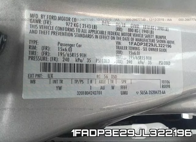 1FADP3E29JL322196 фото 10
