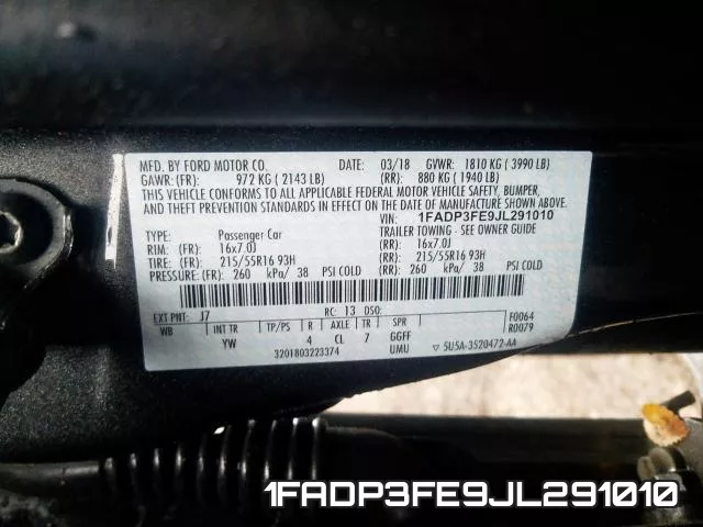 1FADP3FE9JL291010 фото 2
