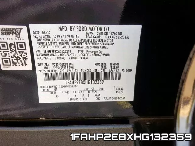 1FAHP2E8XHG132359 фото 2