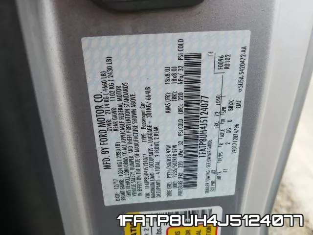1FATP8UH4J5124077 фото 2