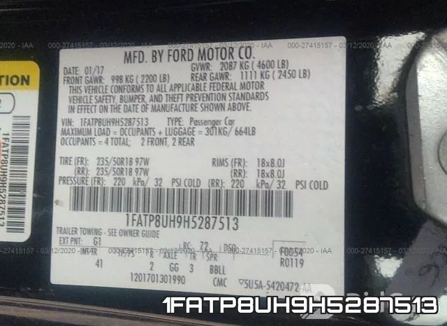 1FATP8UH9H5287513 фото 10